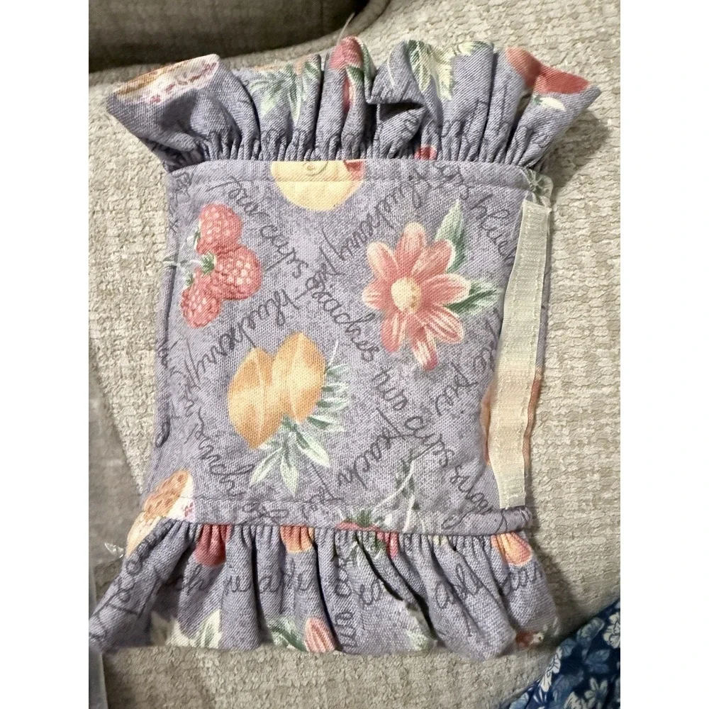 Longaberger fabric Handle Gripper Grandma Bonnie's 2-pie pattern